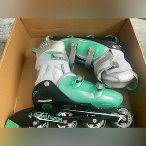 Roller Derby vtech 500 Skates in mint Green women’s size 6-9
